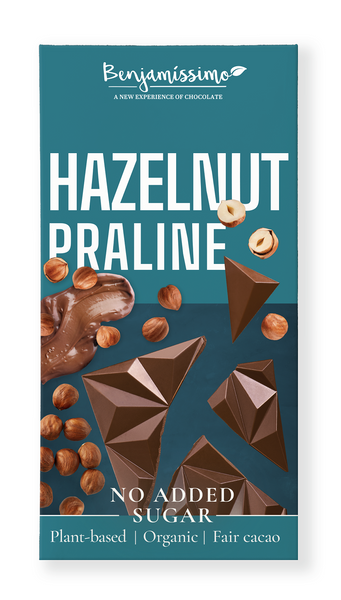 Czekolada z orzechami laskowymi bezglutenowa 60 g - Benjamissimo (EKO)