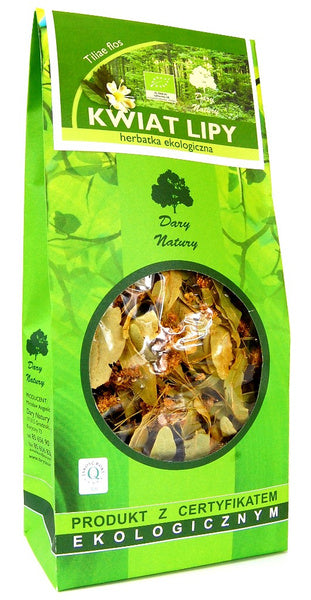 Herbatka z kwiatu lipy 30 g - Dary Natury (EKO)