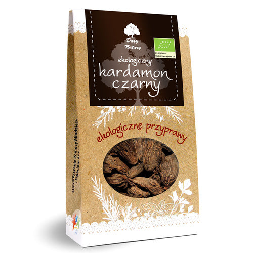 Kardamon czarny owoce 40 g - Dary Natury (EKO)