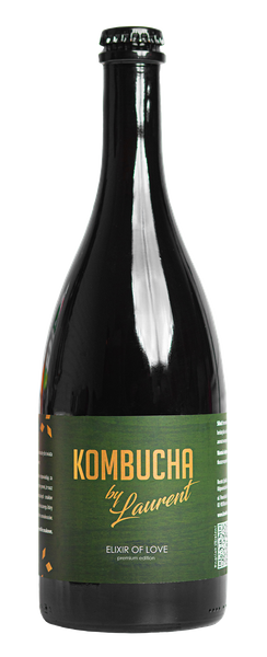 Kombucha fermentowana na buku czekoladowa elixir of love 750 ml - Kombucha By Laurent (EKO)
