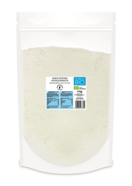 Mąka ryżowa pełnoziarnista bezglutenowa 4 kg - Horeca (EKO)