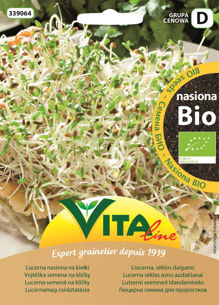 Nasiona lucerny na kiełki 20 g - Vita Line (EKO)