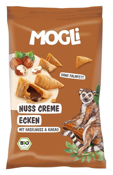 Rożki z kremem orzechowo kakaowym bezglutenowe 30 g - Mogli (EKO)