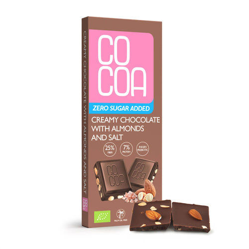 Czekolada creamy z migdałami i solą 40 g - Cocoa (EKO)