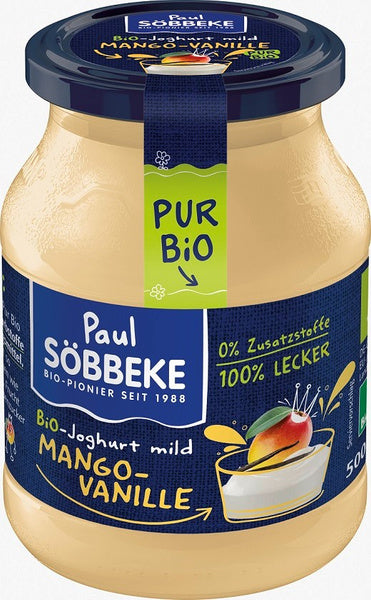 Jogurt mango wanilia kremowy 500 g - Sobbeke (EKO)