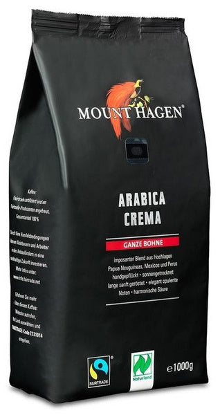 Kawa ziarnista arabica 100 % crema fair trade 1 kg - Mount Hagen (EKO)