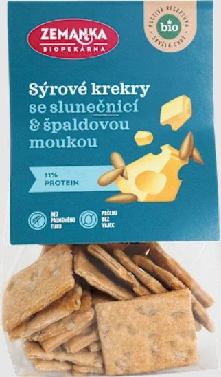 Krakersy z serem i słonecznikiem 100 g - Zemanka (EKO)