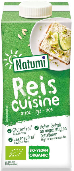 Krem ryżowy do gotowania i pieczenia bezglutenowy 200 ml - Natumi (EKO)