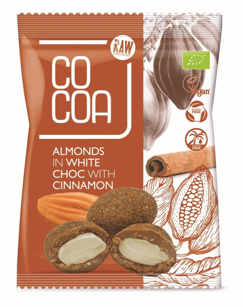 Migdały w białej polewie z cynamonem 70 g - Cocoa (EKO)