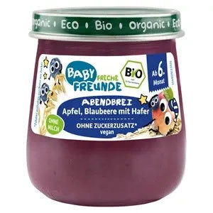 Mus jabłko jagoda owies od 6 msc.120 g - Freche Freunde (EKO)