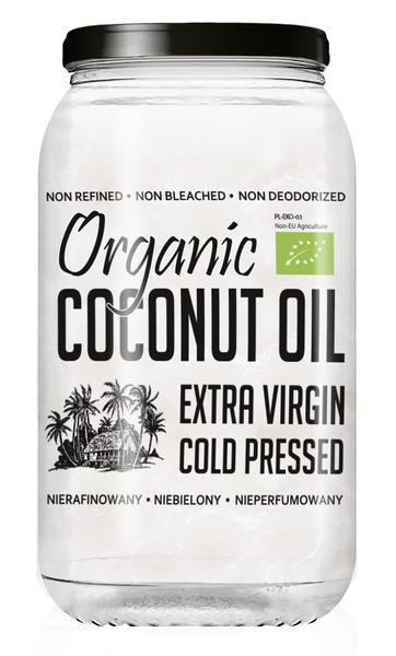 Olej kokosowy virgin nierafinowany 1 l  - DIET-FOOD (EKO)