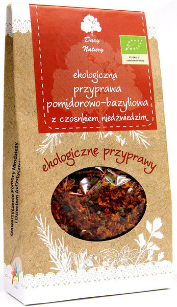 Przyprawa pomidorowo bazyliowa z czosnkiem niedźwiedzim 40 g - Dary Natury (EKO)