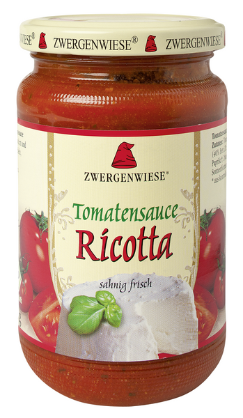 Sos pomidorowy z ricottą bezglutenowy 340 ml - Zwergenwiese (EKO)