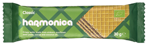 Wafelek z samopszy z kremem mleczno kakaowym 30 g - Harmonica (EKO)