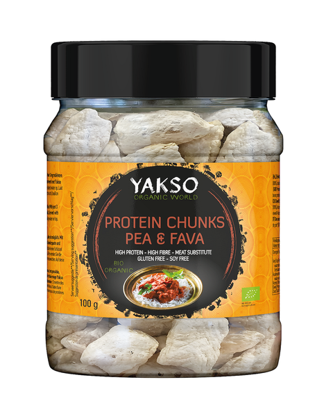 Zamiennik mięsa z białka grochu i bobu bezglutenowy 100 g - Yakso (EKO)