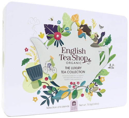 Zestaw herbat luksusowych w puszce the luxury 6 smaków 36 szt. 73,5 g - English Tea Shop Organic (EKO)